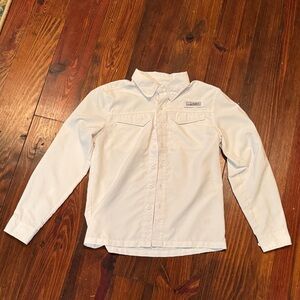 Habit Fishing White Long Sleeve Button Up Shirt
